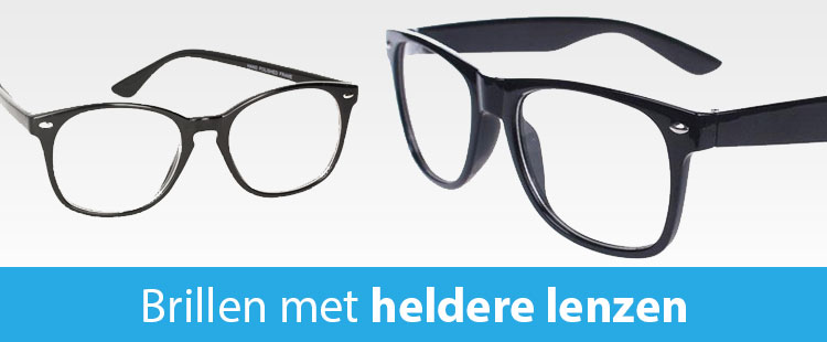 Brillen met heldere lenzen