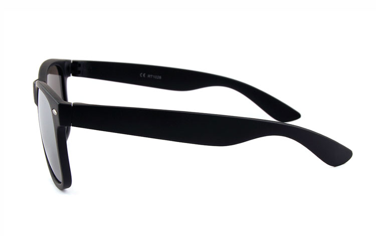 Zwarte Wayfarer met spiegelglas - sunlooper.be - billede 3