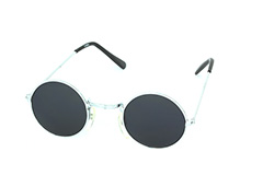 BÃ¸rnesolbrille rundt sÃ¸lv lennon design - Design nr. 663